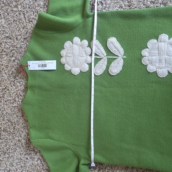 Frances Valentine Green Marino Wool Sweater Dress - Picture 8 of 10